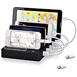 Coffeesoft 8-Port Charge Station - Multiport USB Charging Dock for Any Smartphone or Tablet – 50 W Desktop Charging Stand Organizer for Multiple Devices Home &amp; Trips