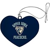 GRAPHICS & MORE Upper Iowa University Peacocks Logo Heart Love Wood Christmas Tree Holiday Ornament