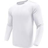 Men's 1, 3 or 5 Pack Performance Long Sleeve T-Shirts, UPF 50+ Sun Protection Shirts, Athletic Gym Workout Shirts for Running