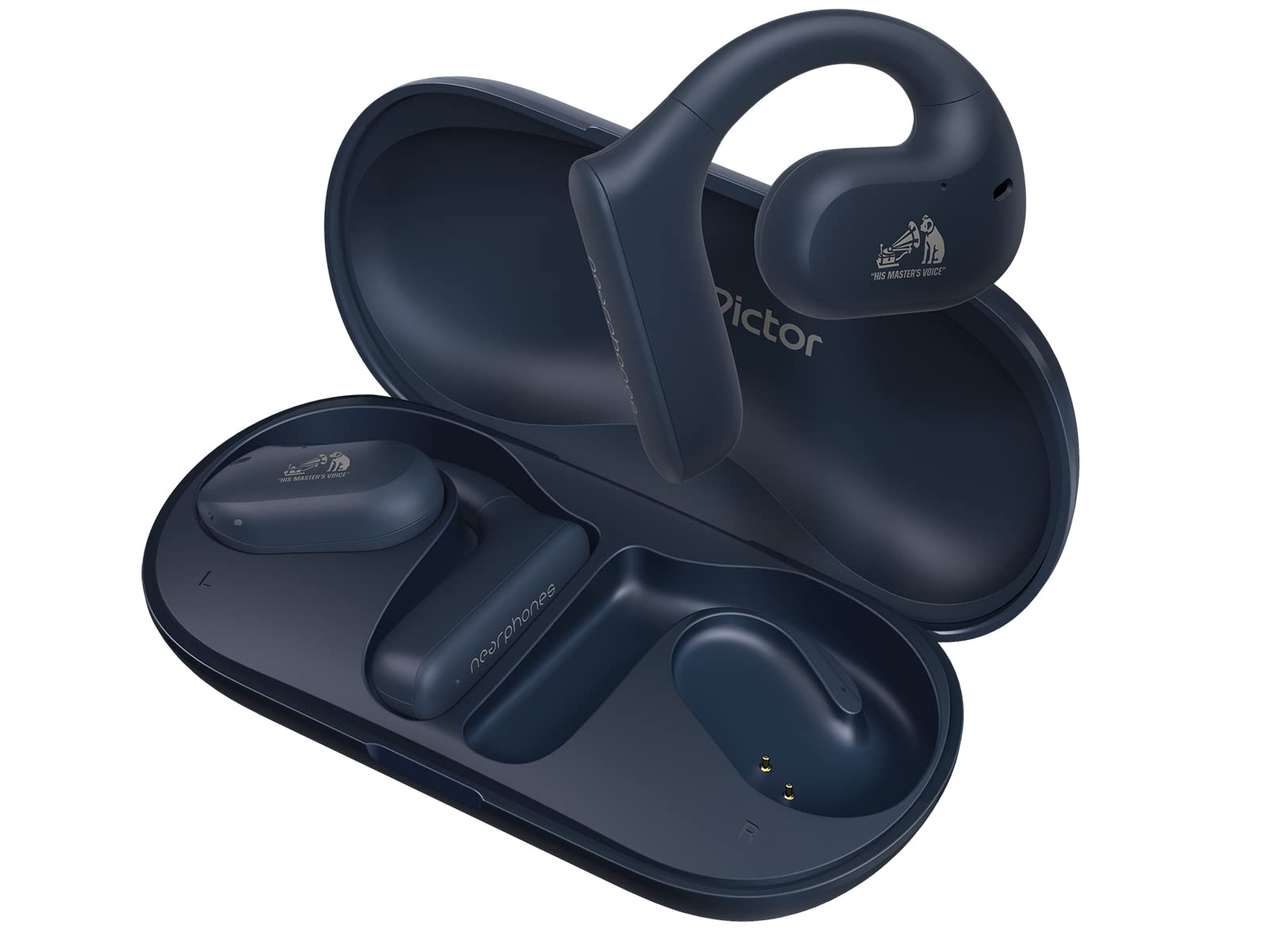 JVC HA-NP35T-A Wireless Open Ear Headphones, Nearphones, True Wireless Earbuds, Water Protection (IPX4), Microphone Muting Function, 17 Hours Playback, Bluetooth 5.1 (Blue)