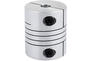 uxcell 6mm to 10mm Shaft Coupling 30mm Length 25mm Diameter Stepper Motor Coupler Aluminum Alloy Joint Connector for 3D Printer CNC Machine DIY Encoder