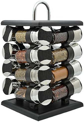 16 Piece Revolving Spice Rack with Spice Bottles