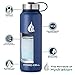 HYDRO CELL Stainless Steel Insulated Water Bottle with Straw - For Cold & Hot Drinks - Metal Vacuum Flask with Screw Cap and Modern Leakproof Sport Thermos for Adults (Navy 40oz)