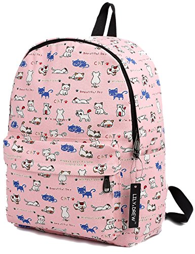 Lightweight canvas backpack for women, teens and kids (…