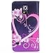Galaxy S5 Case, Tradekmk(TM) Purple Temptation Stand Wallet Leather Case Cover with Credit ID Card Slots and Stylus Pen Fit For Samsung Galaxy S5 I9600