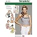 Simplicity Creative Patterns 8130 Misses' 1950's Vintage and Cropped Tops, D5 (4-6-8-10-12)