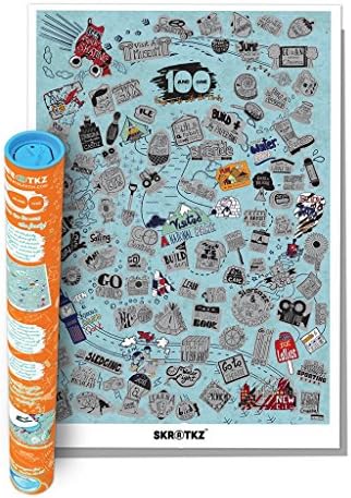 Skratkz 101 Things to Do Scratch Off Large Interactive Posters Wall Art (Family)