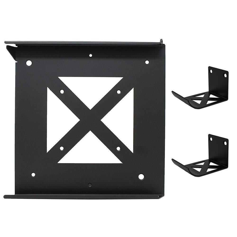 HumanCentric Wall Mount Compatible With PS4 Slim, 2 Controller Mounts Bundle, Mount on The Wall or on The Back of the TV with a VESA pattern, Does Not Work with FAT or Pro PS4, Hardware Included