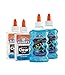 Elmer's Slime Starter Kit, Clear School Glue Clear + Blue Glitter, 4 Count
