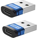 sunshot USB A to USB C Adapter, 2-Pack USB C to USB Adapter, TypeC to A Converter, USB Type C Female to USB OTG Adapter for M
