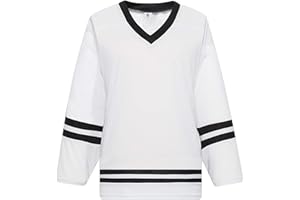LTHYTY Blank Hockey Training Jersey Lightweight Fabric Long Sleeve for Ice Hockey Jersey Quick Dry Feature and V Neck Style