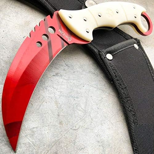8" CS:GO Counter Strike Karambit Fixed Blade Talon Claw Knife w/Sheath (Limited Edition)