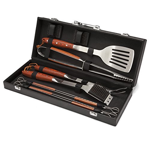 Cuisinart 10-Piece Premium Grilling Set, Grill Accessories Stainless Steel BBQ…