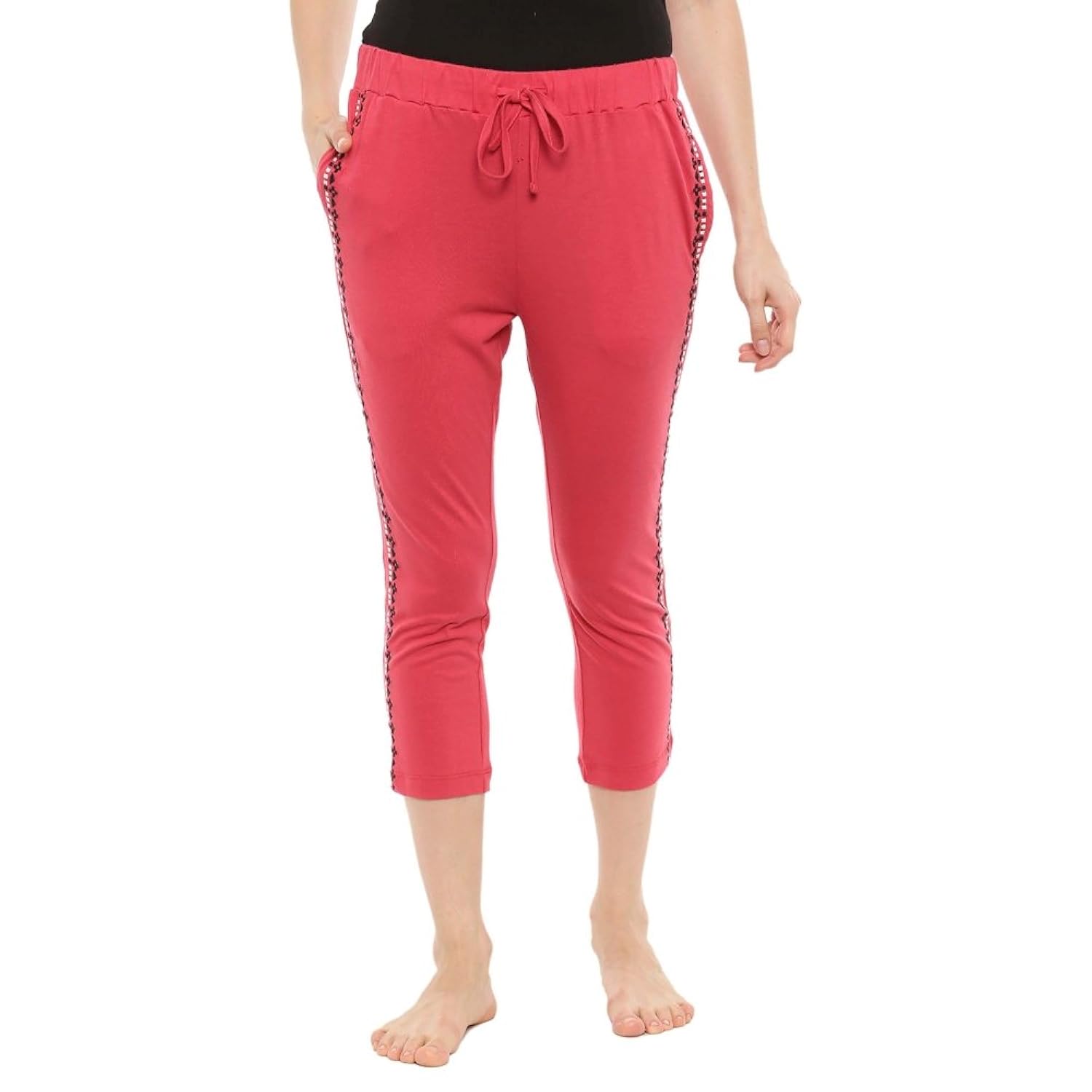 mystere paris womens 2 pocket solid capris