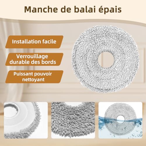 iRobacc 29PCS Accessoires pour Dreame X50 Ultra Complete/L50 Pro Ultra/X50 Master, 2 Brosses Principales, 6 Brosses Latérales, 6 Sacs à Poussière au Charbon Actif, 4 Filtres HEPA, 8 Mop Pads, etc.