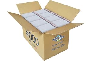 MAILERVIEW White Small Bubble Mailers 4x8 Inch #000 | Thick Padded Poly Bubble Mailer Envelopes | Bubble Envelopes | Waterproof Mailing Envelopes | 500 Pack Bulk | Trading Card sports card Shipping | USA Made