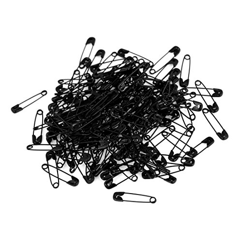 Dealglad Exquisite Small 19mm Metal Sewing Clothing Accessories Trimming Fastening Safety Pins (Black, 1000Pcs)