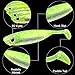 Dr.Fish Soft Body Swimbait Paddle Tail Soft Plastic Shad Lure, 4 Inches, Bass Texas Rig Drop Shot Lure