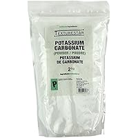 Texturestar Potassium Carbonate - 2kg (70.5oz) | Food Grade Water-Soluble Salt, Balance Acidity for Dutching Cocoa Powder, Ra