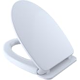 TOTO SoftClose Slow Close Elongated Toilet Seat and Lid, Cotton White - SS124#01