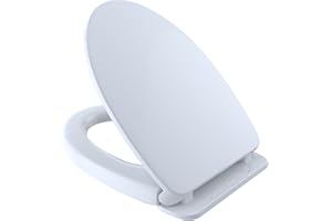 TOTO SoftClose Slow Close Elongated Toilet Seat and Lid, Cotton White - SS124#01