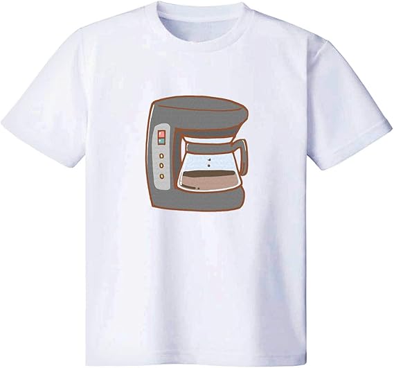 Amazon コーヒーメーカー Tシャツ 半袖 白 黒 ダサい かわいい カッコイイ シュール 面白い じょーく おもしろ ゆるい プレゼント Tシャツ カットソー 通販