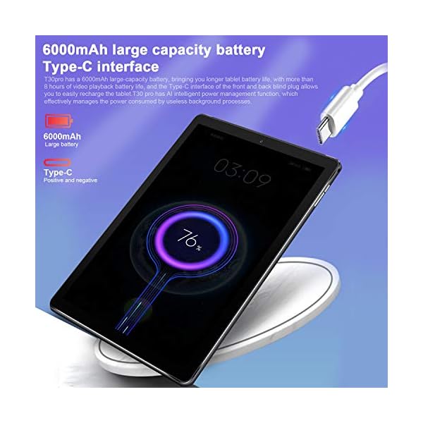 Android-100-Tablet-10-Inch-5G-Dual-WiFi-Tablets-with-Keyboard-4GB-RAM-64GB-ROM-128GB-Expand-Quad-Core-16GHz-Bluetooth-6000mAh-Type-C-Google-GMS-Certified-Tablet-PC 5G Tablet 10 Inch 4GB RAM + 64GB ROM/128 GB, Android 10 1.6Ghz Tablet PC 6000mAh, Dual Camera, Bluetooth Tablet Dual…