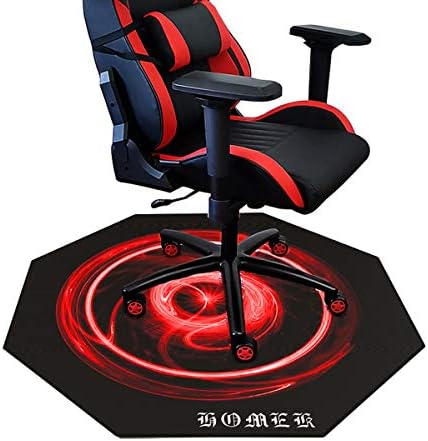 HOMEK Gaming Chair Floor Mat, 47â x 47â Computer Chair Mat for Hardwood Floor, Anti-Slip Gaming 