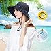 Womens Sun UV Protection Hats Cap Wide Brim Summer Garden Shade Hat Crushable Black Hat