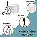 SOTTAE Black Hollowed Out Base Modern Livingroom Bedroom Bedside Table Lamp, Desk Lamp with White Fabric Shade