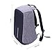 Laptop Backpack business anti-theft waterproof travel computer backpack with USB charging port college school computer bag for women & men fits 15.6 Inch Laptop and Notebook - Grey