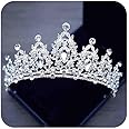COCIDE Silver Tiaras and Crowns for Women Crystal Headband for Girl Clear Rhinestone Hair Accessories for Bride Wedding Bridal Prom Birthday Party Queen Princess Decorations Halloween Costume Cosplay