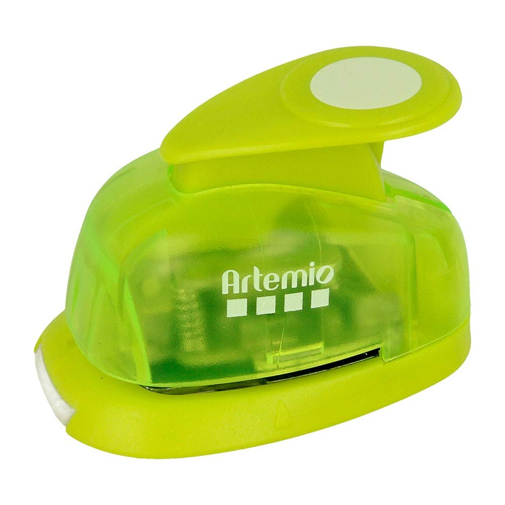 Artemio 1.6 cm Small Circle Lever Punch, Green