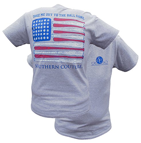 Southern couture take me out to the ball game short-sle…
