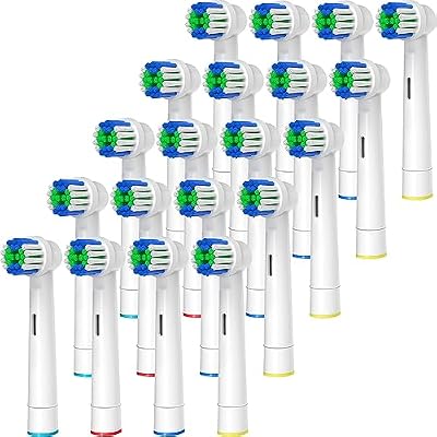 Brossettes Compatible avec Brossette Oral-b Brosse a Dent Electrique, 20 Tete Brosse a Dent Pour Oral B Modèles Vitality Pro 3