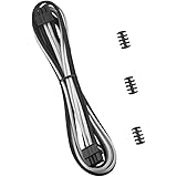 CableMod C-Series Classic ModFlex Sleeved 8-pin PCI-e Cable for Corsair Type 3 RM Yellow Label/AXi/HXi (Black + White, 60cm)