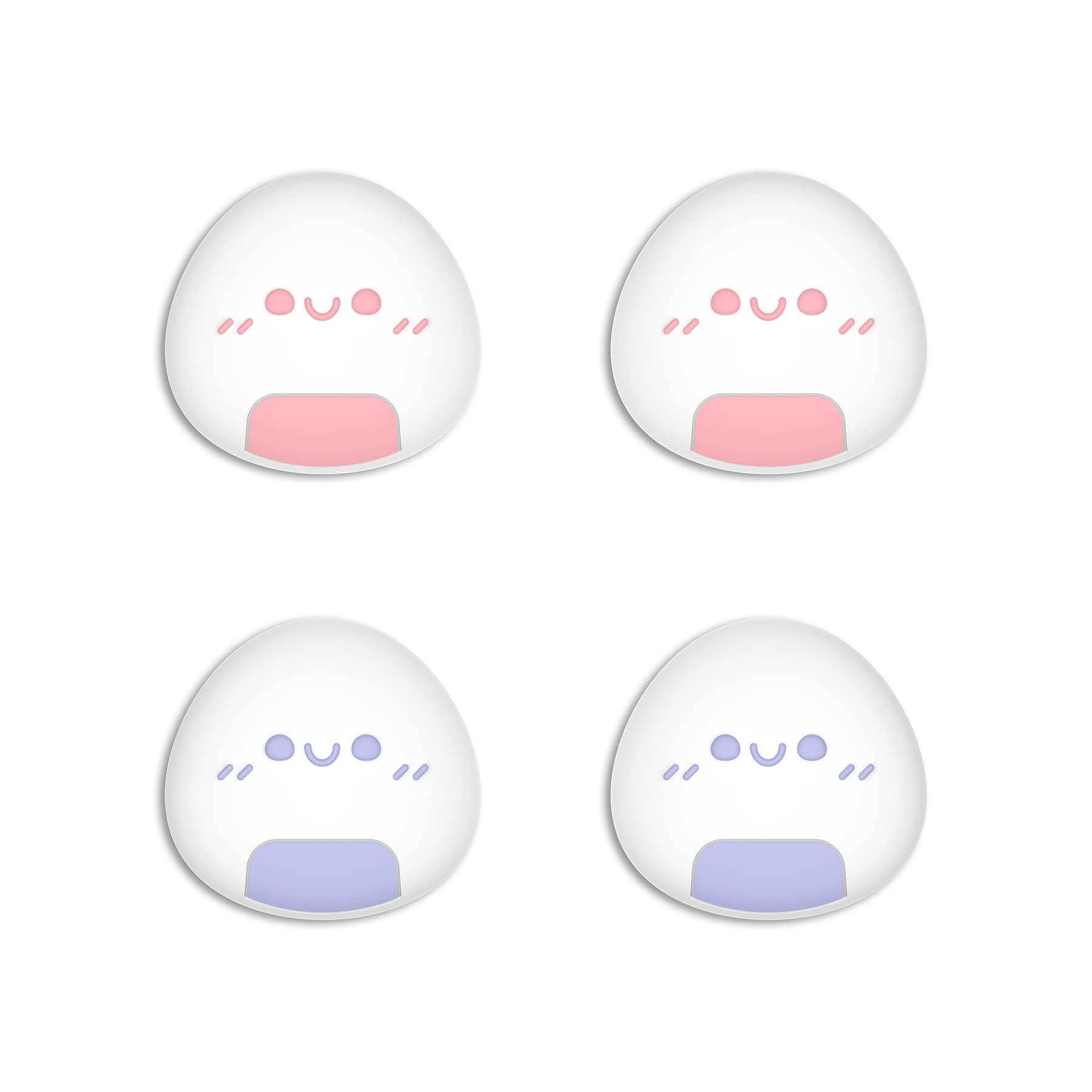 playvital Joystick Caps Caps for Nintendo Switch/OLED/Lite, Stick Caps Caps Attachments Silicone Analogue Controller Joy Con Stick Caps for Switch & Switch Lite & Switch OLED (Onigiri Pink/Purple)