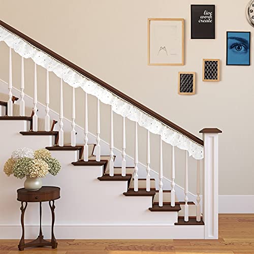 VGOODALL White Glitter Tulle Ribbon Sparkling Tulle Rolls, 5 Yard Mesh lace Ribbon for Wedding Decoration Gift Wrapping Tutu Skirt DIY Arts and Crafts