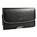 Leather Carrying Protective Case Holster Belt Clip and Loops for ZTE Axon M Devices - (Pouch Dimension: 6.20 x 3.20 x 0.60 inch)