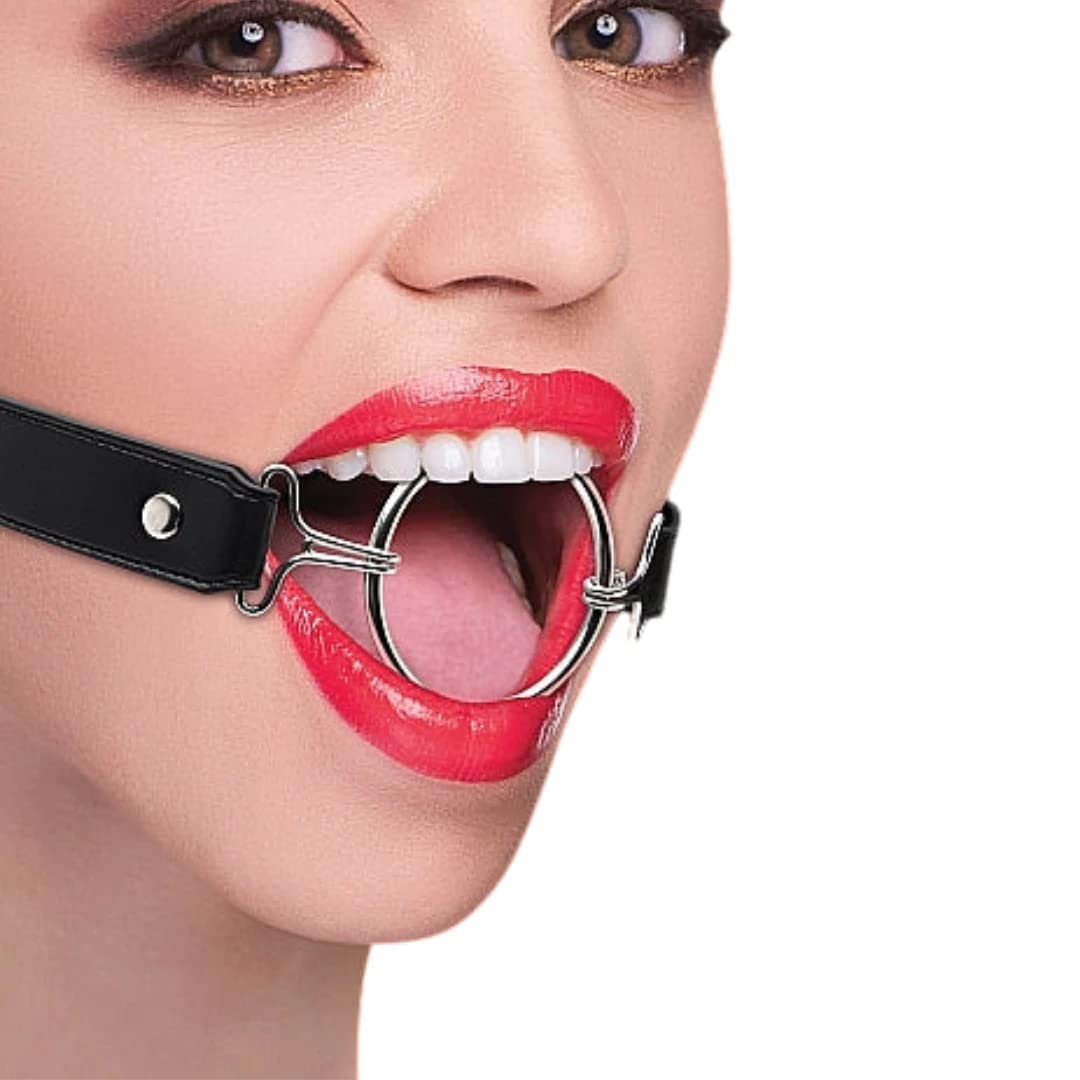 Ouch! Ring Gag Restraining and Bondage Extra Large Black