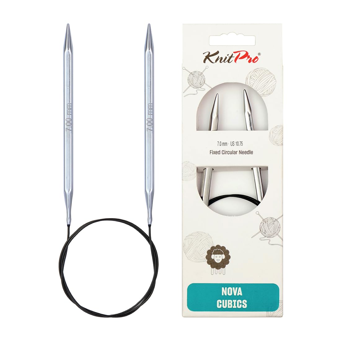 KnitPro Nova Cubics Fixed Circular Needles 24" (60cm) | 7.00mm — image 1