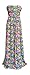 Maxi Dresses for Women, Plus Size Summer Beach Dress, Strapless, Vintage Floral