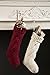 Komotu Christmas Stockings, Knit Christmas Stockings, Unique Burgundy and Ivory White Knit Christmas Stockings 14