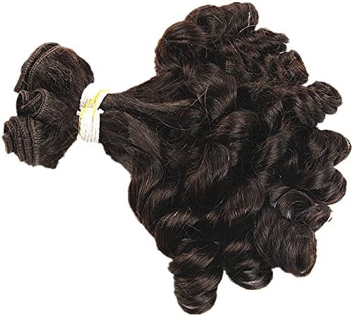 Aunty Funmi Bouncy Curls Deals Romance Virgin Brazilian Human Hair Weave 4 Bundles (28inches, Natural Color)