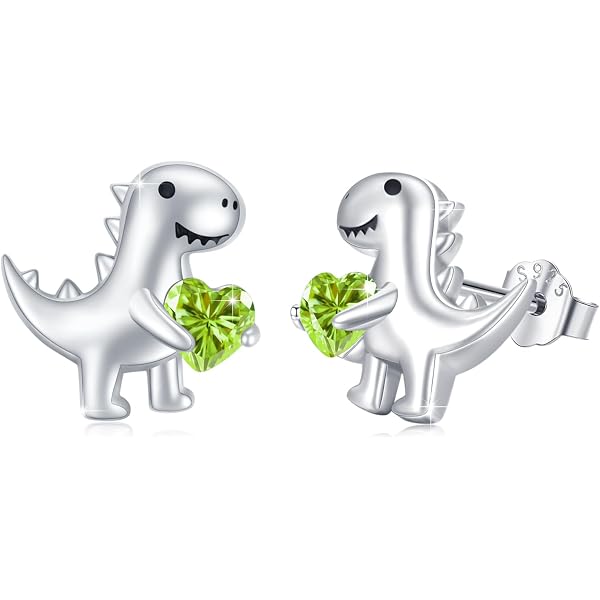 thumbnail image 2 of Tiny Dinosaur Stud Earrings For Women 2 Pairs 1Pair Gold Silver Minimalist Dinosaur Earrings (2Pairs Gold 2 of 12