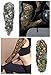 Fashion Temporary Tattoo Transfer Stickers - 8 Sheets Large Size Tattoo Body Stickers for Man & Women Waterproof Removeable Non-Toxics & Safe for All Skin (Full Arm Set.2)