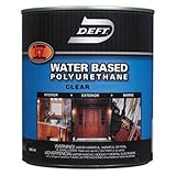 Deft Interior Exterior Water-Based Polyurethane Clear Satin Finish, Quart
