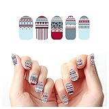 Tattify Holiday Nail Wraps - Ugly Christmas Sweater (Set of 22)