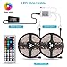 aijiaer LED Strip Lights, LED Light Strip 32.8Ft/10M RGB SMD 5050 300LEDs Rope Lighting Color Changing Full Kit with 44 Keys RF Remote Controller and DC 12V 5A Power Adapter
