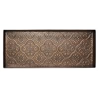 HF by LT Medallion Pattern Metal Boot Tray, 30" x 13", Antique Copper Finish